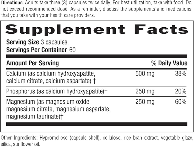Country Life Target-Mins Calcium Magnesium Complex - 1000mg Calcium, 500mg Magnesium, Gluten-Free Supplement for Bone Health