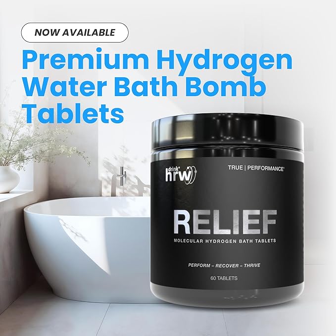 DRINK HRW Rejuvenation Molecular Hydrogen Water Tablets: 12 ppm H2 - Hydrogen & Magnesium Supplement, Supports Energy Production, Recovery, Cognitive Function (Unflavored 30ct)