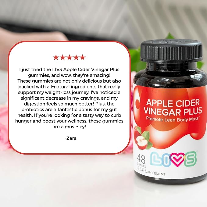 Apple Cider Vinegar Plus Gummies with Turmeric & Ginger | Organic ACV Gummies for Detoxification, Metabolism & Immune Support – Vegan, Gluten-Free & Non-GMO – 120 Count