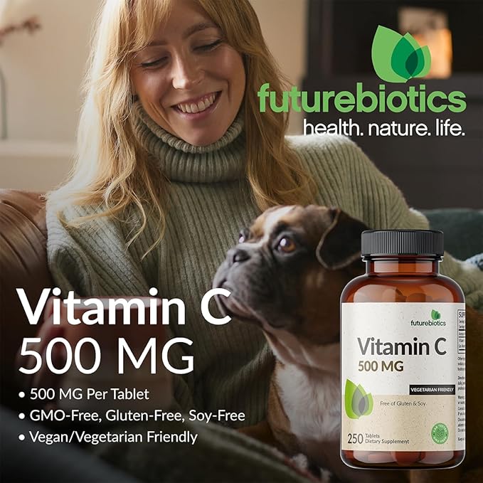 Futurebiotics Vitamin C 500mg Non-GMO, 250 Tablets