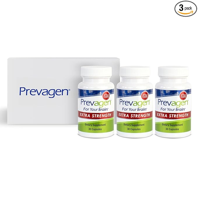 Prevagen Extra Strength - 90 Capsules (3-Pack of 30 Pills) | Prevagen Extra Strength is a Supplement formulated for Your Brain with 20mg of Apoaequorin Plus Vitamin D3