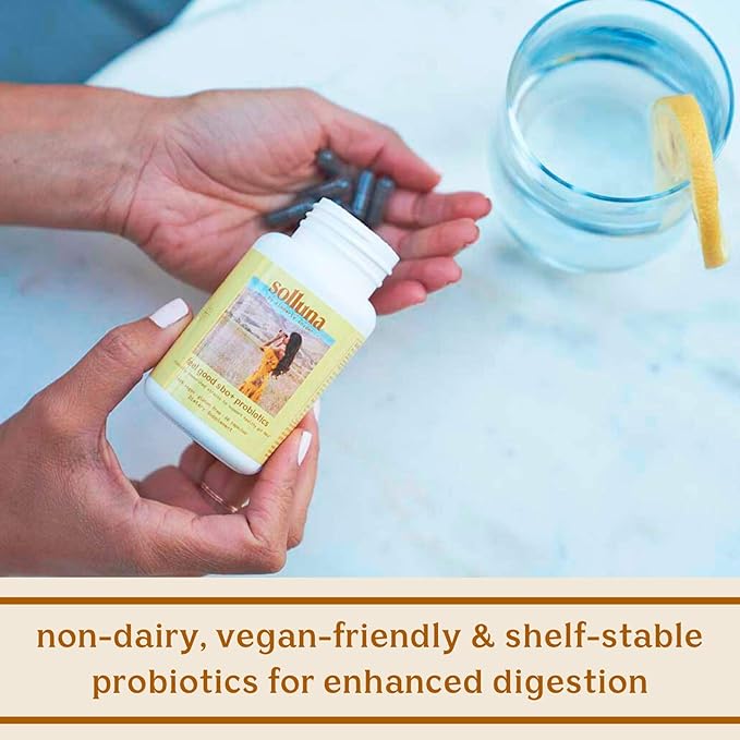 Feel Good SBO Probiotics — Soil Based Organisms (SBOs), Prebiotics, Postbiotics, Humic Acid, Shilajit, Chaga & Turkey Tail Mushroom for Digestion — Solluna by Kimberly Snyder (60CT) Vegan & Non-GMO