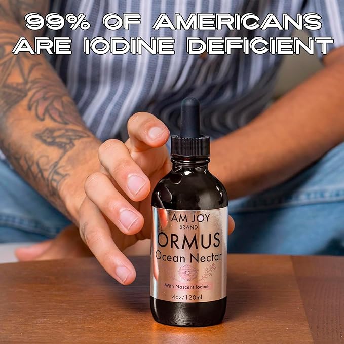 Ormus Ocean Nectar Monoatomic Gold with Iodine Designed to Decalcify The Pineal Gland, Support Thyroid and Increase Feelings of Alertness, Clarity of Thought and Energy 4oz