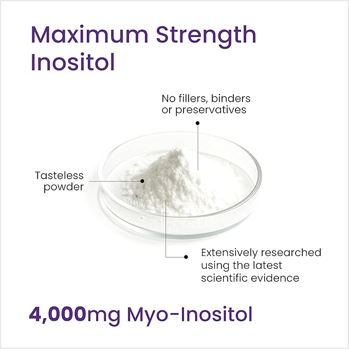 Proceive Myo-Inositol Supplement for Women, 30 Servings - 4,000mg of Pure Myo-Inositol Supports Fertility & Reproductive Health - Drink Mix Powder for Hormonal Balance, Ovarian Health & PCOS Support