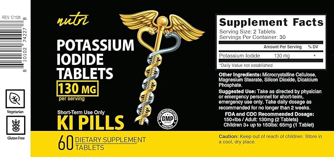 Nature's Fusions Potassium IodideTablets 130 mg - (60 Tablets)