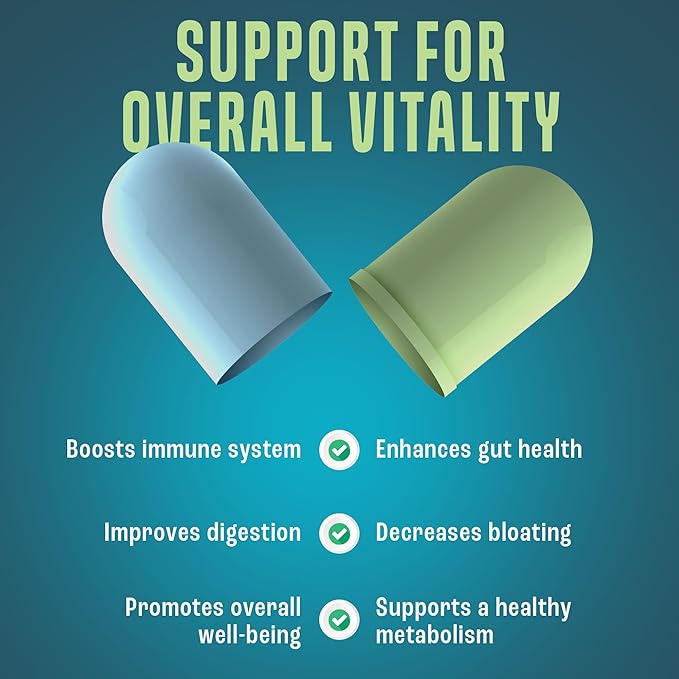 NAVEH PHARMA Adult Postbiotics Capsules for Women and Men | Postbiotics for Gut Health with 200X Ingredients Than Probiotic and Prebiotic | Supports Immunity, Digestion, Microbiome & Metabolism