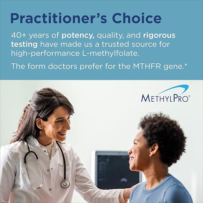 MethylPro L-Methylfolate 15 mg - L Methyl Folate, Methylfolate Supplement for Women & Men, Methylated Vitamin B9 (5-MTHF) for Brain Health, Focus, Calm - 90 Capsules (Pack of 1)