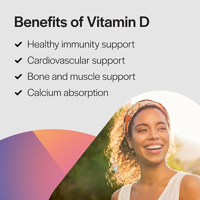 PureFormulas Vitamin D3 5,000 IU 125 mcg - Pure Vitamin D Supplement for Healthy Bone Formation, Teeth, Cardiovascular Health, and Immune Support Non-GMO - 120 Count Vegetarian Capsules