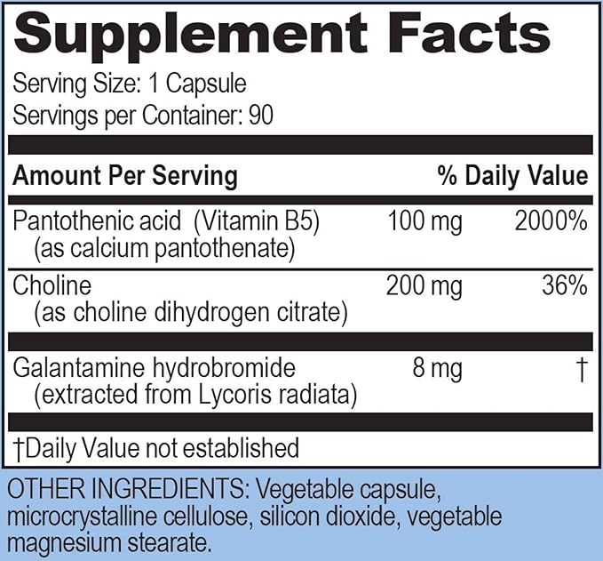 Life Enhancement Galantamind Brain Supplement for Memory and Focus - Vitamin B5 & Galantamine Supplement - Mental Clarity & Cognitive Enhancement (8mg - 90 Capsules, Galantamind)