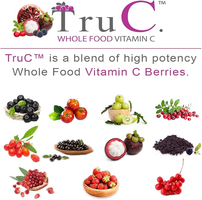 Smarter Raw Whole Food Vitamin C from Berries, Premium Antioxidants, Bioflavonoids & Polyphenols, 60 Vegan Capsules