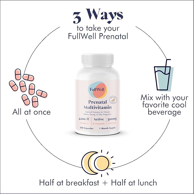 Prenatal Vitamins Lemon | choline, folate, vitamin D for fetal growth, brain development | 26 Vital Nutrients | Dietitian-formulated, OBGYN recommended, non-GMO, 3rd Party tested, 30 Servings