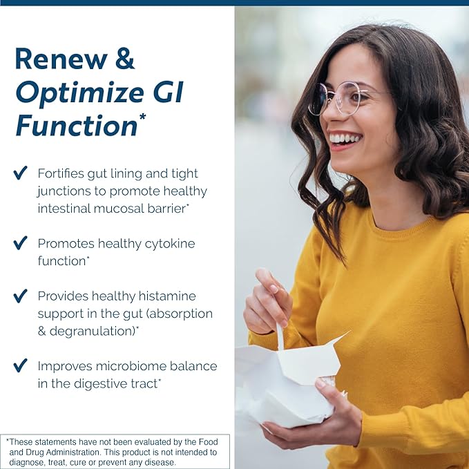 Researched Nutritionals RenewGut - GI Complex to Support Gut Lining, Healthy Histamine Levels & Digestive Health - Collagen Peptides, Zinc Carnosine, DGL & N Acetyl Glucosamine (120 Capsules)