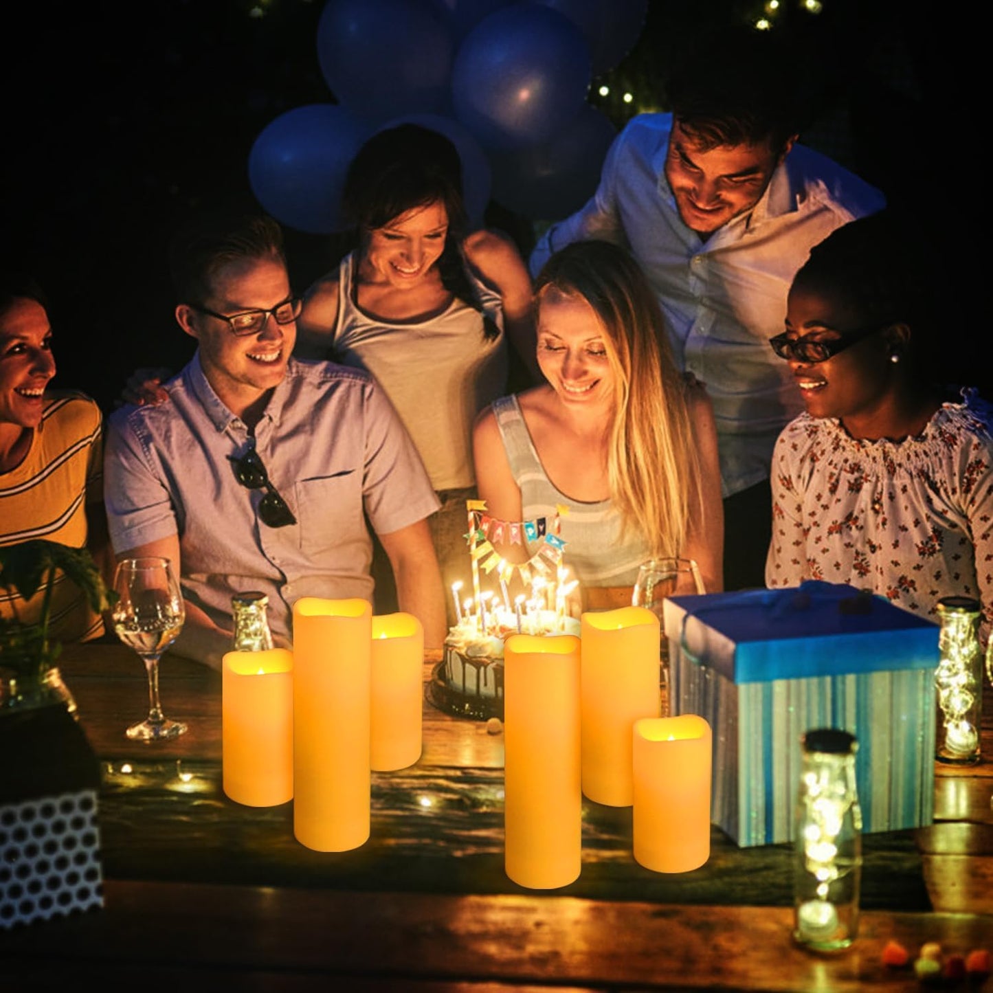 60 Packs Flameless Led Candles, Battery Candles,Simulate Flame,Waterproof Outdoor Indoor Candles