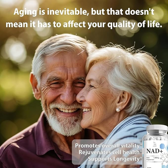 INSTAMART NAD+ Supplement 1000mg | Nicotinamide Riboside & Resveratrol | Nicotinamide NAD Supplement – 180 Veggie Capsules, Non GMO