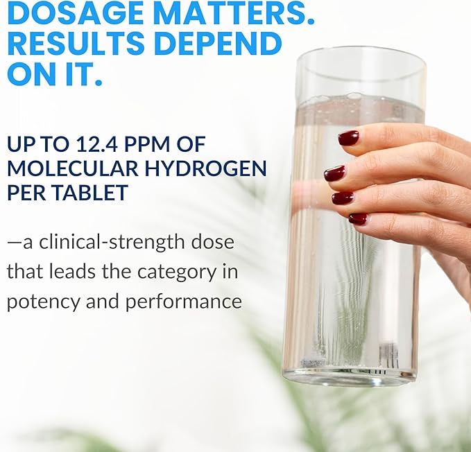 DRINK HRW Rejuvenation Molecular Hydrogen Water Tablets: 12 ppm H2 - Hydrogen & Magnesium Supplement, Supports Energy Production, Recovery, Cognitive Function (Unflavored 60ct)