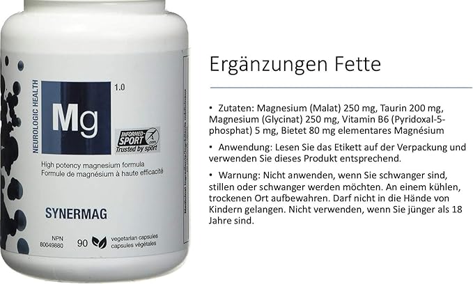 ATP LAB Ultra High Potency Magnesium Complex Supplement - Magnesium Malate 250mg, Magnesium Taurate 200mg, Magnesium Glycinate 250mg, Vitamin B6 5mg - Max Absorption Magnesium Supplement 90 Capsules