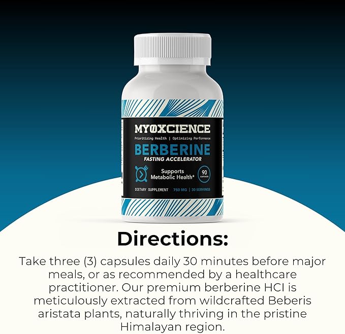 MYOXCIENCE Berberine Fasting Accelerator | Himaberb Berberine HCL with ALA (Alpha Lipoic Acid) and Biotin (90 Capsules)