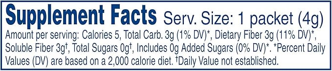 Nestle Nutrisource Fiber Fiber Supplement Unflavored 4 Gram Packet 75 Ct