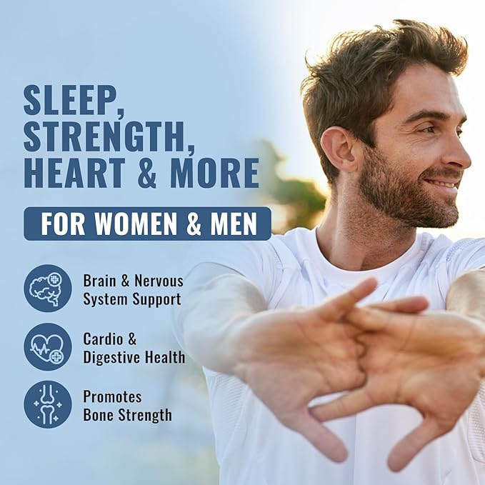 10-in-1 Magnesium Supplement 500 mg | High Absorption Magnesium Complex with Mag Glycinate, Citrate, Vitamin B6 Magnesium for Sleep, Muscle, Bone & Heart Health, Vegan & Gluten-Free, 45 Day Supply