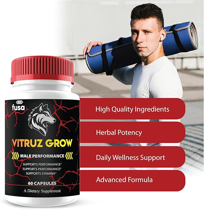 (2 Pack) Vitruz Grow Supplement VitruzGrow Max Support Capsules, Vitrus Grow Maximum Strength Advanced Support Multivitamin Formula Overall Health & Wellness, VitrusGrow Supplement (120 Capsules)