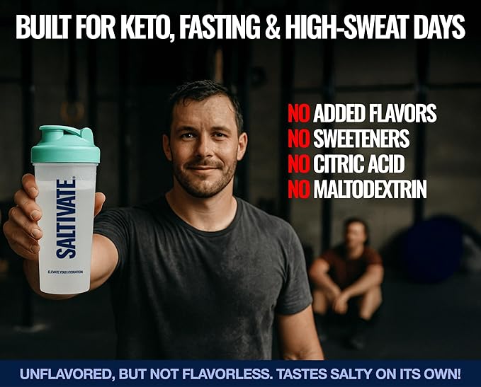 Unflavored Electrolytes | High Sodium, Potassium, Magnesium | Clean Hydration - No Sugar, Stevia, Citric Acid or Maltodextrin | Bulk Raw Electrolyte Powder 90 Servings | HSA FSA | Made in USA