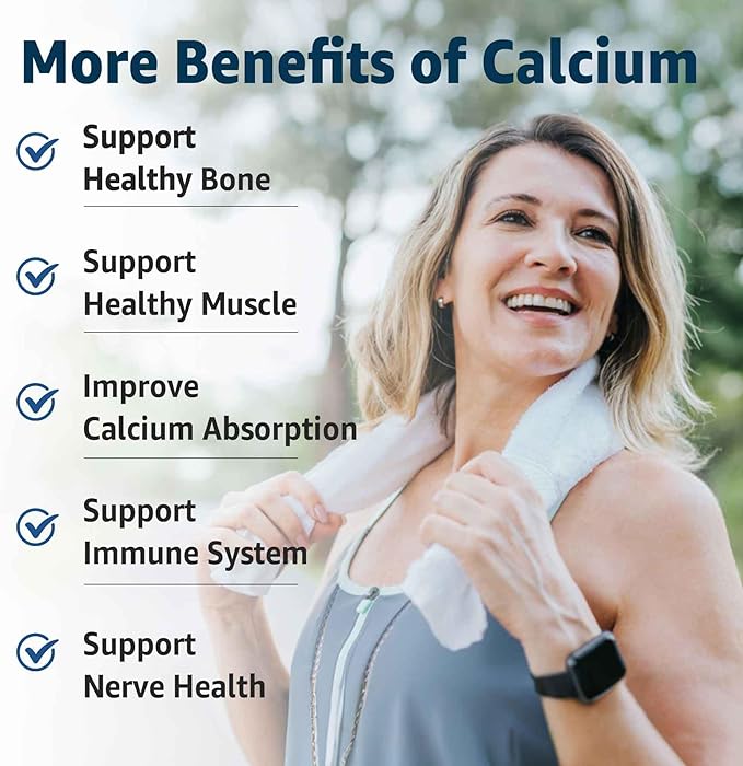 Calcium Gummies 600mg - Calcium Supplement for Women, Ocean Algae Calcium | Vitamin D3, K2, Magnesium | for Bone Strength, Muscle & Immnue | Sustainably Sourced Algae Calcium, 70+ Mineral, Vegan,2PACK