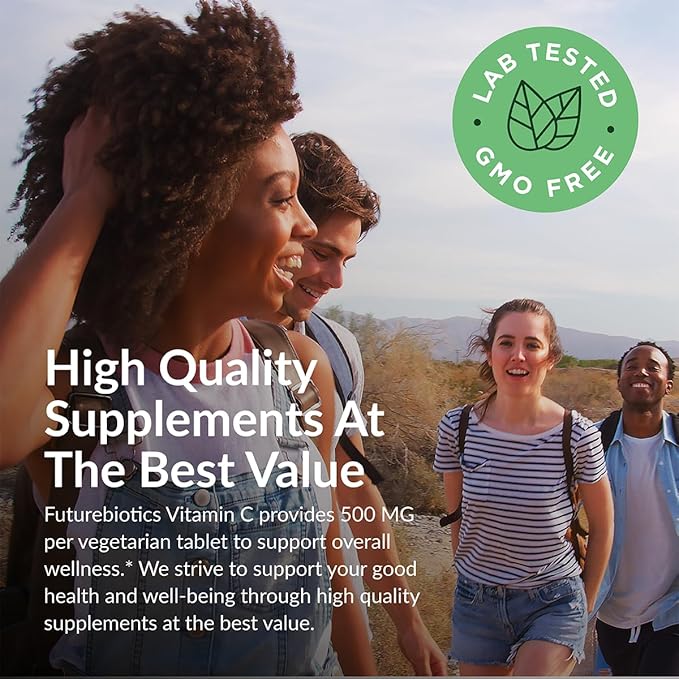 Futurebiotics Vitamin C 500mg Non-GMO, 250 Tablets