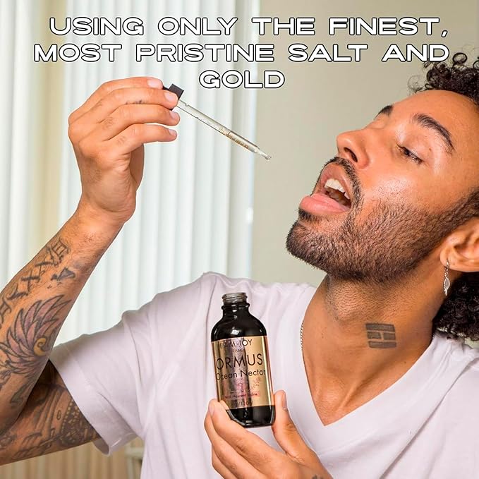 Ormus Ocean Nectar Monoatomic Gold with Iodine Designed to Decalcify The Pineal Gland, Support Thyroid and Increase Feelings of Alertness, Clarity of Thought and Energy 4oz