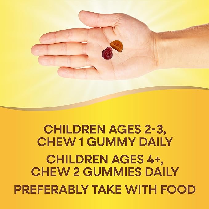 Nature's Way Alive! Kids Zero Sugar Gummy Multivitamins, for Kids Ages 2+, Supports Bone, Eye & Immune Health*, No Sugar Alcohols, Plant-Based Sweeteners, Berry-Citrus Flavored, 60 Gummies