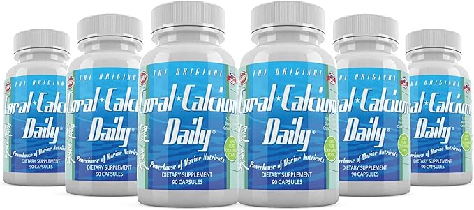 Pure Okinawa Coral Calcium - Marine-Grade Supplement with 72 Trace Minerals - 1475mg, 540 Vegetable Capsules (6 Month Supply)