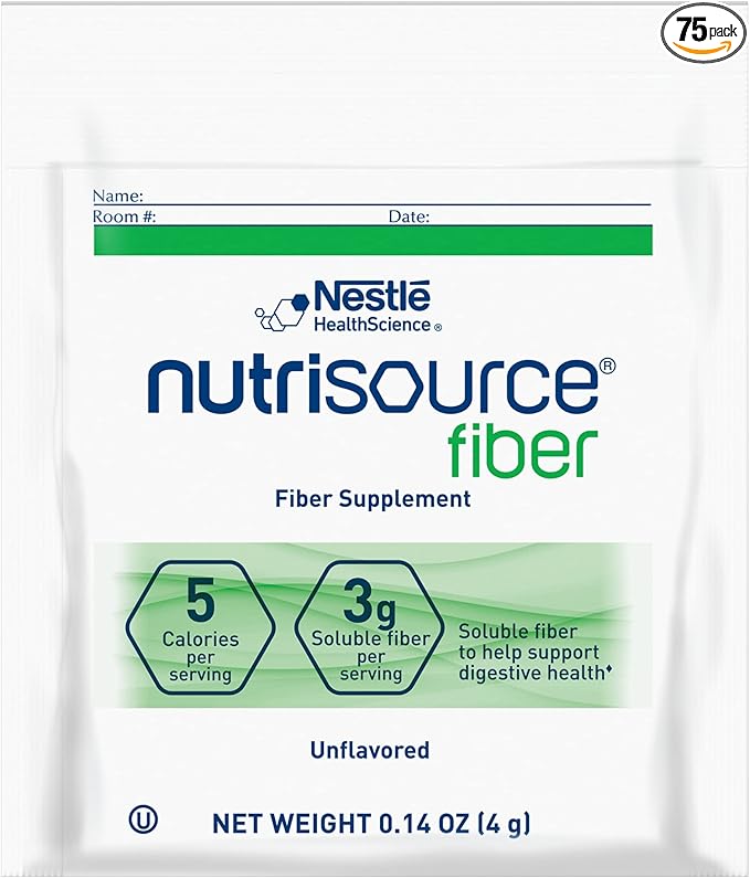 Nestle Nutrisource Fiber Fiber Supplement Unflavored 4 Gram Packet 75 Ct