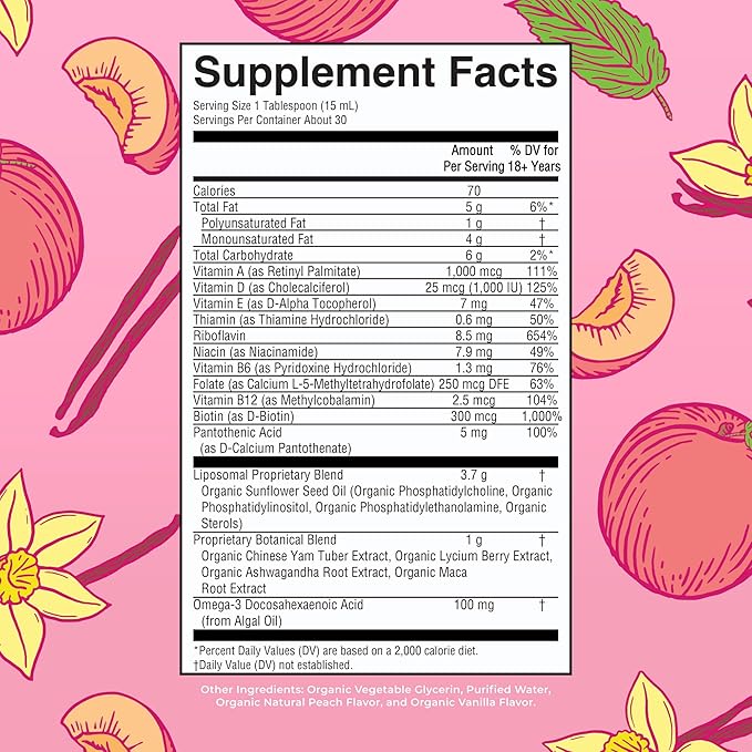 MaryRuth Organics USDA Organic Multivitamin for Women, Sugar Free Womens Multivitamin, Liquid Vitamins for Women, Immune Support Supplement, Ashwagandha, Methylfolate, Vegan, Non-GMO, 15.22 Fl Oz