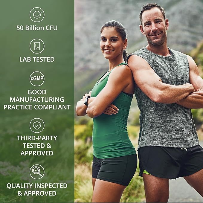 Lactobacillus Reuteri 50 Billion CFU Probiotics with Clinically Studied PreticX® XOS Prebiotic. L Reuteri Probiotic Capsules Supplement for Gut Health and Digestive Support. For Both Women & Men