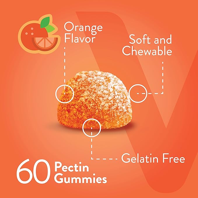 Viteey Vitamin C Gummies for Adults & Teens with Zinc & Echinacea - Immune Support Gummies - Vegan, Gelatin Free, Gluten Free, GMO Free - Tasty Vitamin C Chewable Orange Flavored Gummy