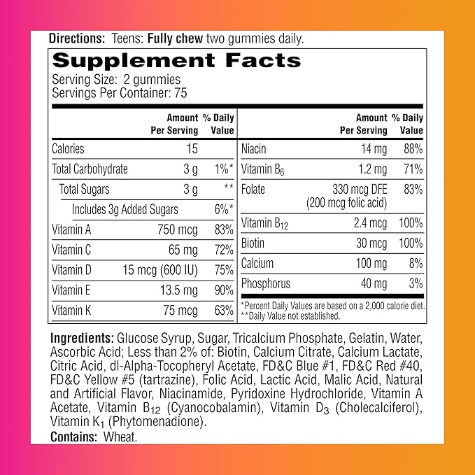 One A Day Teen Girl 60ct