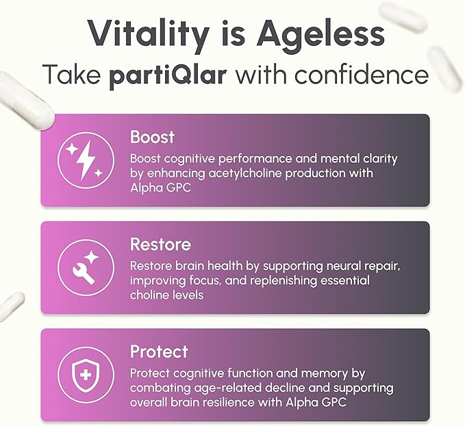 Alpha GPC Supplement Bio-Available Pure Form of Choline - Easily Absorbed by The Body - 300mg 60 Capsules - Made in The USA