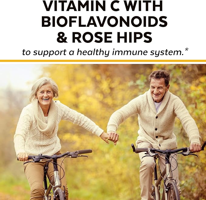 Viva Naturals Vitamin C 1000mg - Non-GMO Vitamin C Supplements with Citrus Bioflavonoids & Rose HIPS for Immune Support & Antioxidant Protection, 250 Vegetarian Capsules