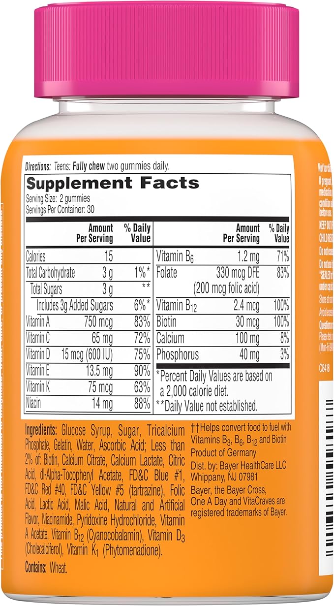 One A Day Teen Girl 60ct