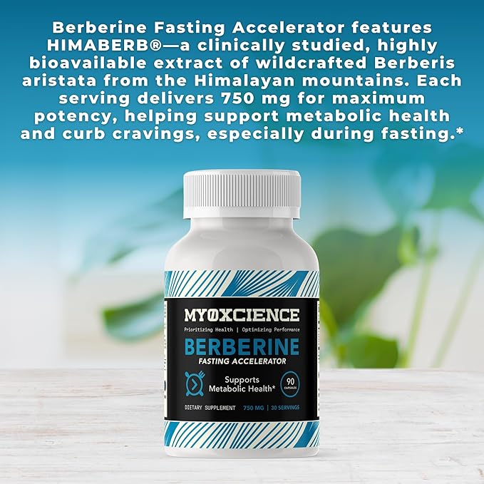 MYOXCIENCE Berberine Fasting Accelerator | Himaberb Berberine HCL with ALA (Alpha Lipoic Acid) and Biotin (90 Capsules)