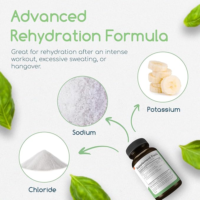 Vital Salts, Electrolyte Salts for Energy and Endurance, Sodium Chloride, Electrolyte Supplements, Blood Pressure Support Supplement, Muscle Cramps Relief, 120 Salt Capsules - Return Healthy