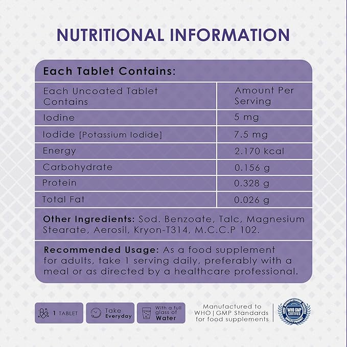Ambrosial Iodine 5000mcg (Pack of 1-120 Tablets)