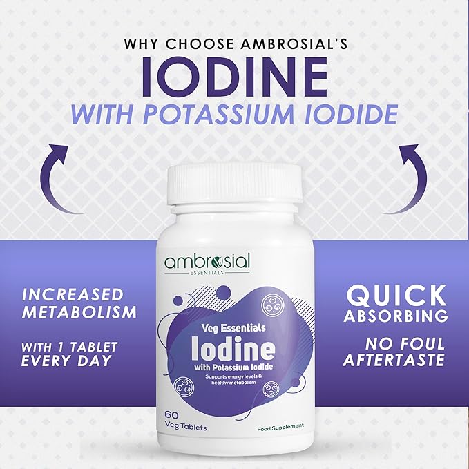 AMBROSIAL Iodine 5000mcg Tablets (Pack of 2-120 Tablets)