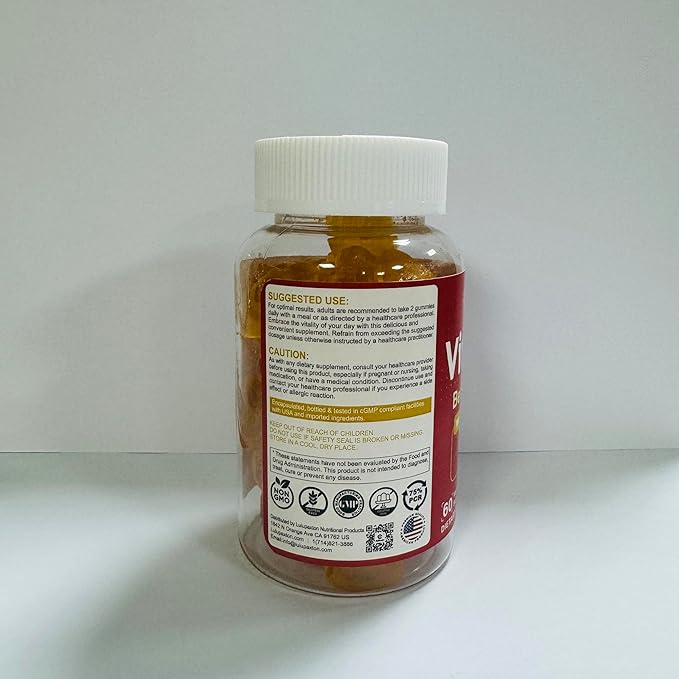 Vitamin B1 Gummies - Benfotiamine 500mg, Vitamin B1 B6 B12 Complex, Sugar Free, Non GMO, Vegan, 120 Counts