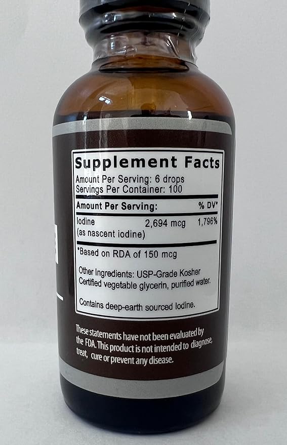 Nascent Iodine Supplement | Nascent Iodine Drops for Increased Energy & Optimal Health | Liquid Supplement and Immunity Booster