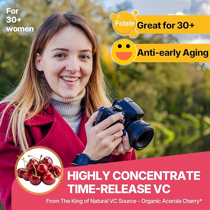 Liposomal Vitamin C 1000/200mg + D3 5000IU Zinc Gummies, Elderberry Echinacea for Immune, Folate, Hyaluronic Acid, Copper, VE for Beauty, CoQ10 Energy, Overall Health, Sugar Free, Chewable, Natural