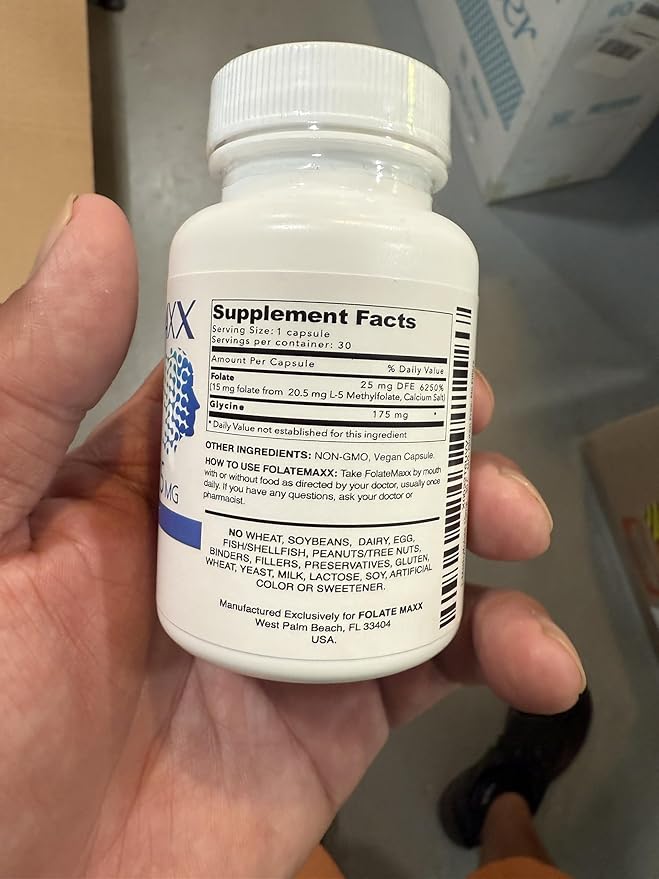 L-Methylfolate 15mg - 30 Capsules - Professional Strength Active Methyl Folate - 5-MTHF Supplement for Men & Women - Non GMO, Gluten Free, No Fillers