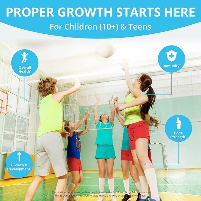 NuBest Doctor Plus - Bone Health Formula - Bone Support, Bone Strength with Calcium, Vitamins D3, Vitamin K2 (MK7) - Immunity and Overall Health for Children (10+) and Teens - 12 Pack