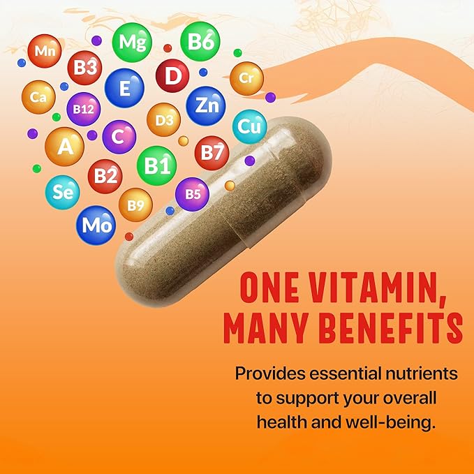100% Pure Womens Multivitamin for Hair Growth + Complete Vitamins for Women – Biotin, Zinc, Antioxidants – Supports Skin, Energy, Immune Health – Made in USA – 60 Capsules