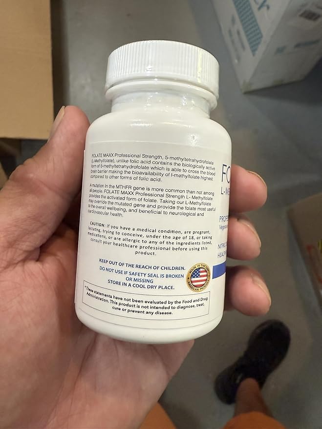 L-Methylfolate 15mg - 30 Capsules - Professional Strength Active Methyl Folate - 5-MTHF Supplement for Men & Women - Non GMO, Gluten Free, No Fillers