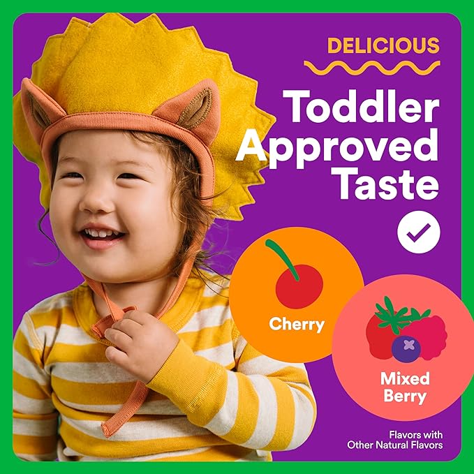 SmartyPants Organic Toddler Multivitamin Gummies: Omega 3 (ALA), Vitamin D3, C, Vitamin B12, B6, A, K & Zinc for Immune Support, Biotin, Vegetarian, Two Fruit Flavors, 60 Count (30 Day Supply)